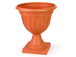 Вазон 12л Олимпия М9069 на высокой ножке коричневый