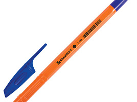 Ручка Brauberg 142409 синяя, X-333 Orange, корпус оранжевый, узел 0,7мм, линия 0,35мм