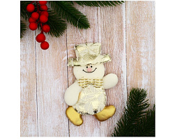 Подвеска текстиль Снеговик в костюмчике 9692671