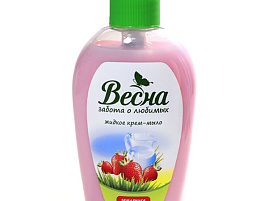 Мыло жидкое Весна 280мл Земляника со сливками 5099