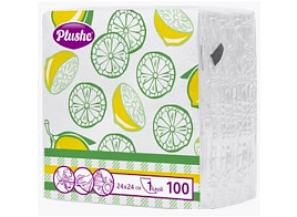 Салфетки 100л.Plushe Classic decor Лимон