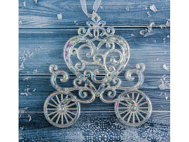 Подвеска пластик Карета 3576037 прозрач. 11см 1шт