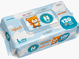 Влажные салфетки Natural Fresh 120шт.Blue М