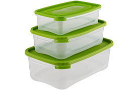 Набор контейнеров для продуктов 3пр Каскад 59003