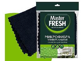 Салфетка Микрофибра 30*30см  Master Fresh черная
