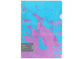 Папка-уголок Berlingo LFG_A4921 "Haze" A4, 200мкм, голубая/сиреневая, с рисунком, с эффектом блесток