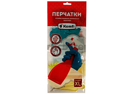 Перчатки резиновые Bicolo XL Биколор латекс бежево+бирюзовый