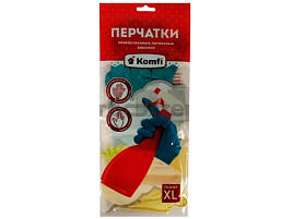 Перчатки резиновые Bicolo XL Биколор латекс бежево+бирюзовый