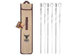 Набор шампуров 45см в чехле 6шт 103-018