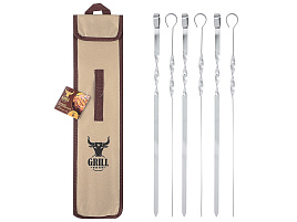 Набор шампуров 45см в чехле 6шт 103-018