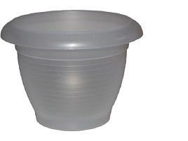 Кашпо цветочное 4л Терра 049288/2424 прозрачное