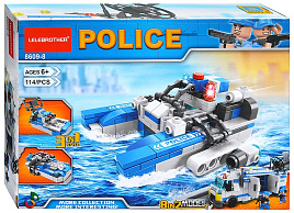 Конструктор Брик 8609-8 Полицейский катер 114дет