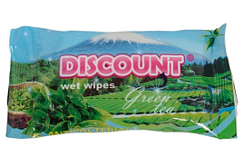 Влажные салфетки Discount 15шт М Зеленый чай