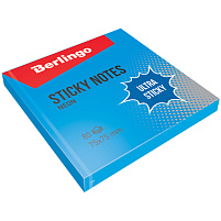 Блок самоклеящийся 75*75 Berlingo Lsn_39202 "Ultra Sticky", 80л, синий неон