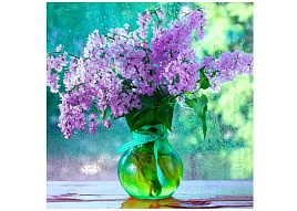 Алмазная мозаика 20*20 НД-0934 Свежая сирень