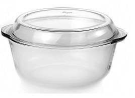 Форма для запекания стекло 59003 круглая с крышкой 2л 9239