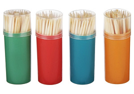 Зубочистки 60шт. бамбуковые