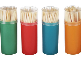 Зубочистки 60шт. бамбуковые