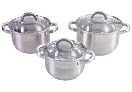 Набор кастрюль нержавейка 3пр(2+2,8+3,8л) Millet M-401/1284