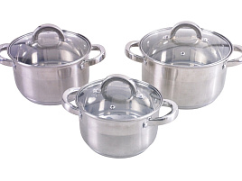 Набор кастрюль нержавейка 3пр(2+2,8+3,8л) Millet M-401/1284