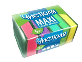Губка для посуды Чистюля 5шт Макси(НХК)П0302/2231