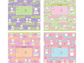 Тетрадь 12л. круп. клетка  Т5ск12 9809 "Привет", эконом