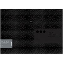 Папка-конверт с кнопкой Berlingo EFb_A4701 "DoubleBlack", 180мкм, черная, с рисунком