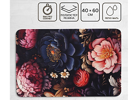 Коврик придверный 40*60  10554762 Black flowers
