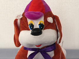 Мягкая игрушка Собака Бутузик в кепке Б.218