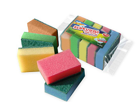 Губка для посуды Королева Чистоты 5шт.Мега Макс 0576