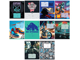 Тетрадь 12л. клетка  Т5ск12 60284 "Mix-10. Мальчики", эконом