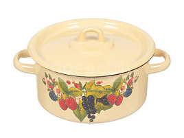 Кастрюля эмаль 2л С-1610.З с декором Лысьва