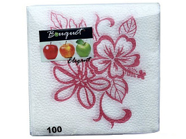 Салфетки 100л. Bouguet Elegant Гибискус