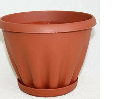 Кашпо цветочное 0,45л Знатный 042737/300Т терракот с/п