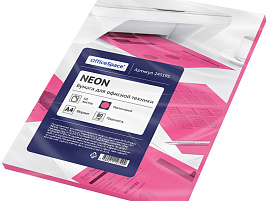 Бумага OfficeSpace neon 245195 А4, 80г/м2, 50л. малиновая