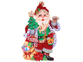 Панно С Новым Годом 203-459 Волшебный Дедушка 30см