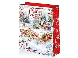 НГ Упаковочная сумочка 41*56 Новый год ч53657