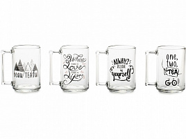 Кружка стекло P8684/7780  Fitness&Coffee mix