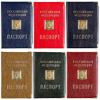 Обложка на паспорт OfficeSpace 237759 ПВХ шильд тиснение золото "Герб", ассорти