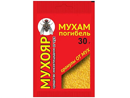 Лента от мух ГРАНУЛЫ и мошек Мухояр Ваше хозяйство 30гр.(метомил)