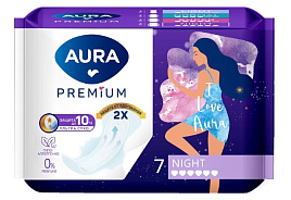 Прокладки Aura 7шт.Premium Nigh