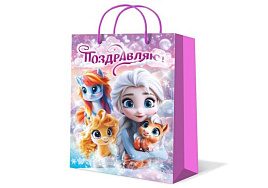 Упаковочная сумочка 26*32 PL-136457-FROP Снежная принцесса и пони