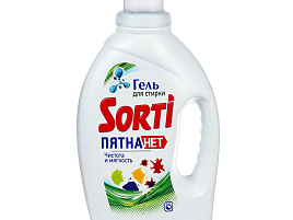 Стиральный порошок жидкий Sorti-Гель 1200мл. Пятна нет(Казань)