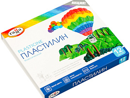 Пластилин 12цв. Классический 281033 240г, со стеком, картон