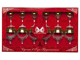 Набор подарочный 411/134/45/7960 Олимп (6бокалов+6рюмок)