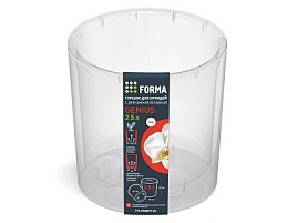 Кашпо цветочное 2,5л Genius 76401/4017 прозрачный с/п