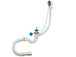 Сифон для ванны 40*40/50 Orio с выпуском А-40089/2023