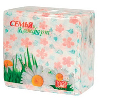 Салфетки 100л.Семья и комфорт Цветок