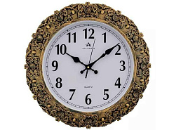 Часы настенные Atlantis 39*39 TLD-35195A темно-коричневые