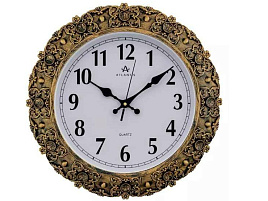 Часы настенные Atlantis 39*39 TLD-35195A темно-коричневые